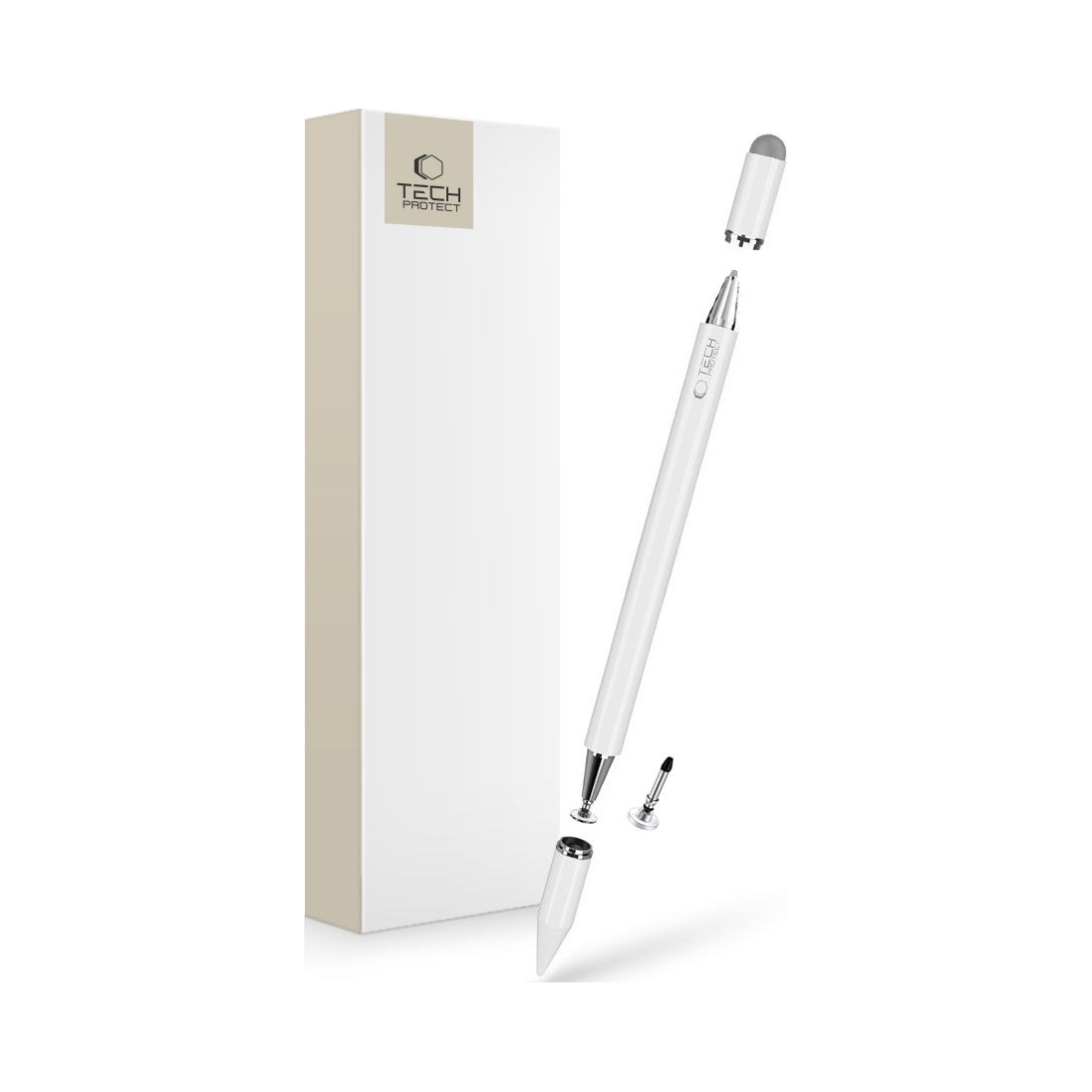 Tech- Protect USP200 3- Tip Stylus Pen White Tech- Protect