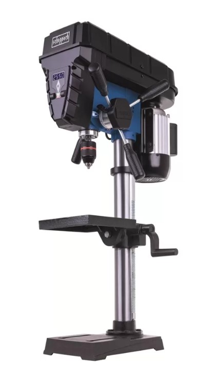 Scheppach Tbm 250 Vario stojanová vrtačka s křížovým laserem