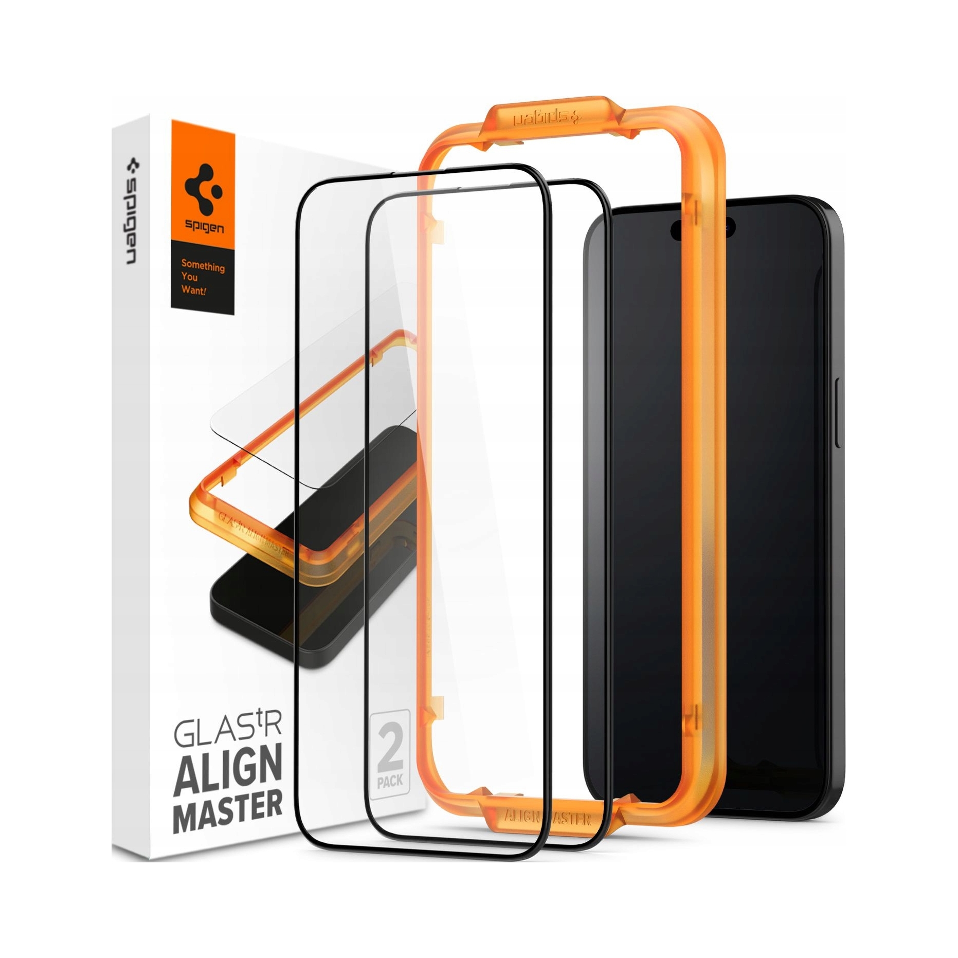 Szkło Hartowane Spigen Alm Glass Fc 2- Pack iPhone 15 Black Spigen