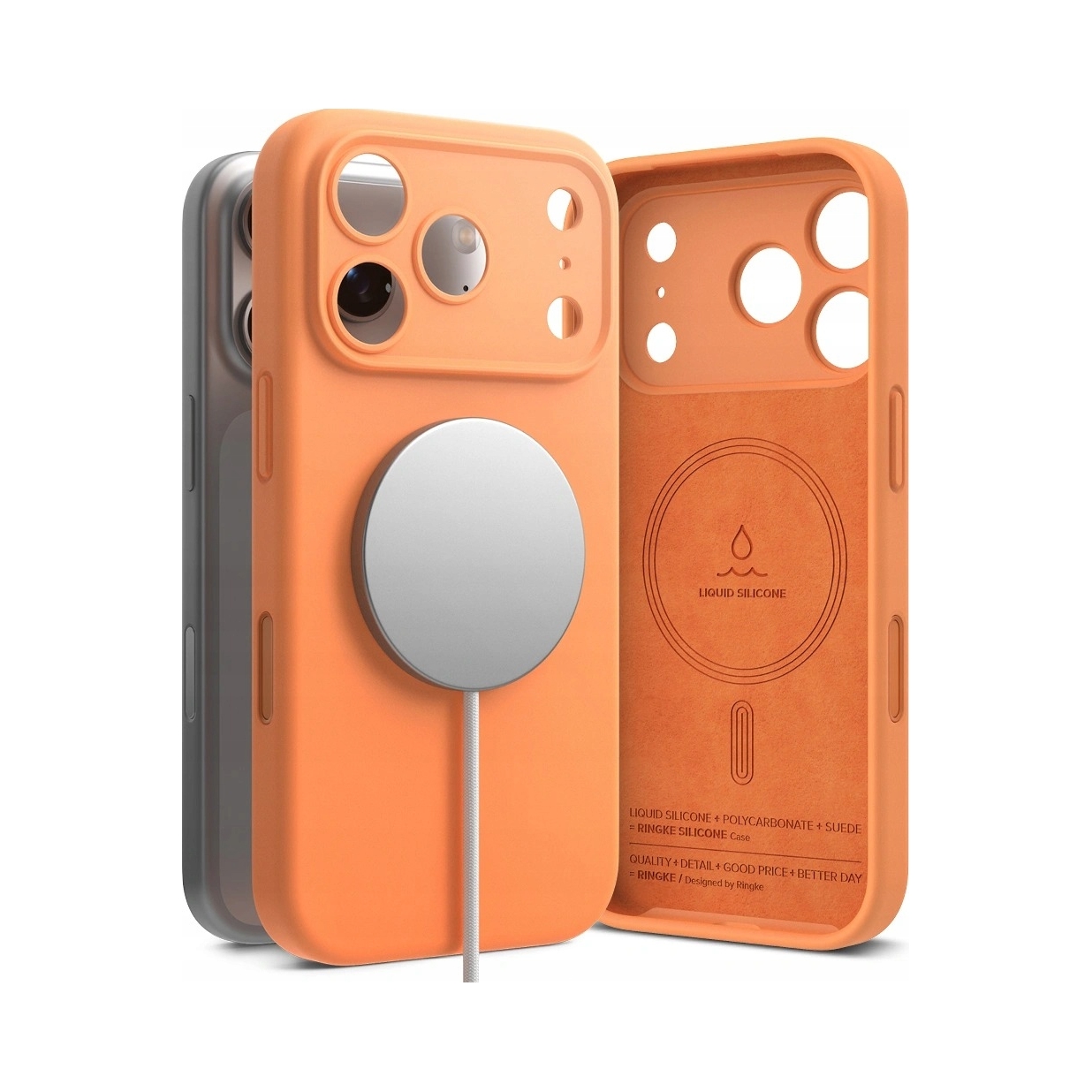 Etui do iPhone 17 Pro Ringke Silicone MagSafe pomarańczowe