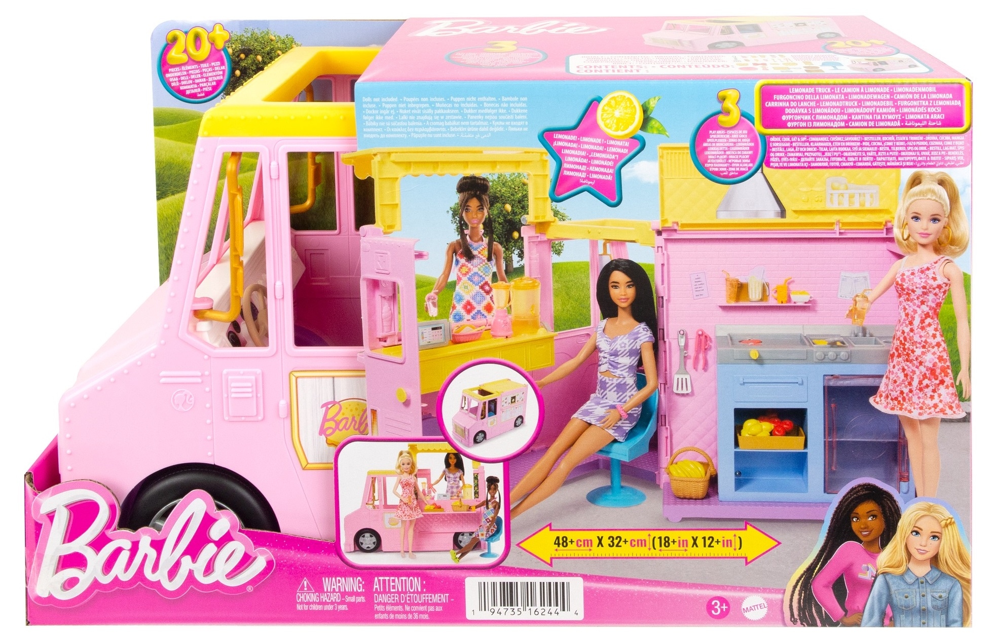 MATTEL Barbie Limonádový truck dodávka auto HPL71 Věk 3 roky +