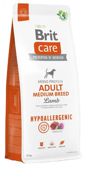 Brit Care Hyoallergenic Adult Medium Lamb Karma dla Psa Jagnięcina 12kg
