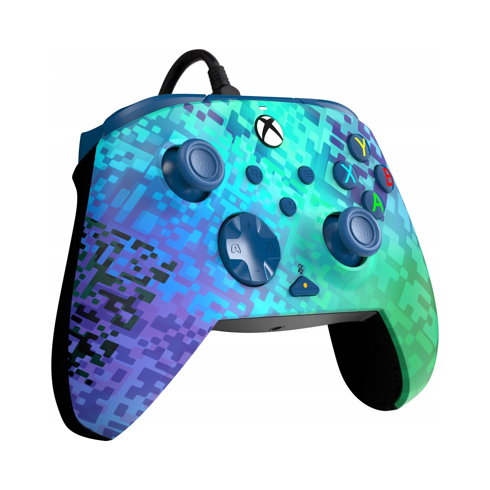 Pad przewodowy Xbox Series One PC Glitch Green PDP