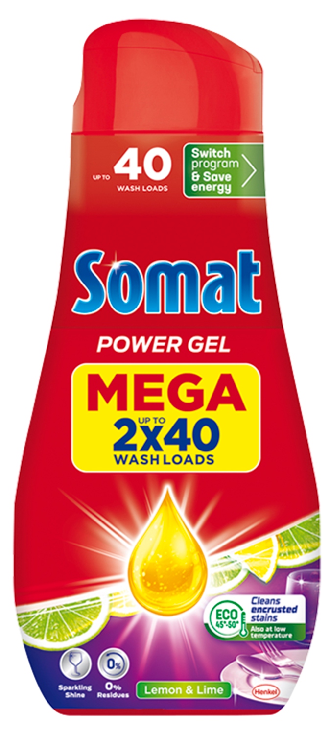 Levně Somat All-in-1 gel do myčky nádobí Lemon & Lime 80 dávek, 1440 ml