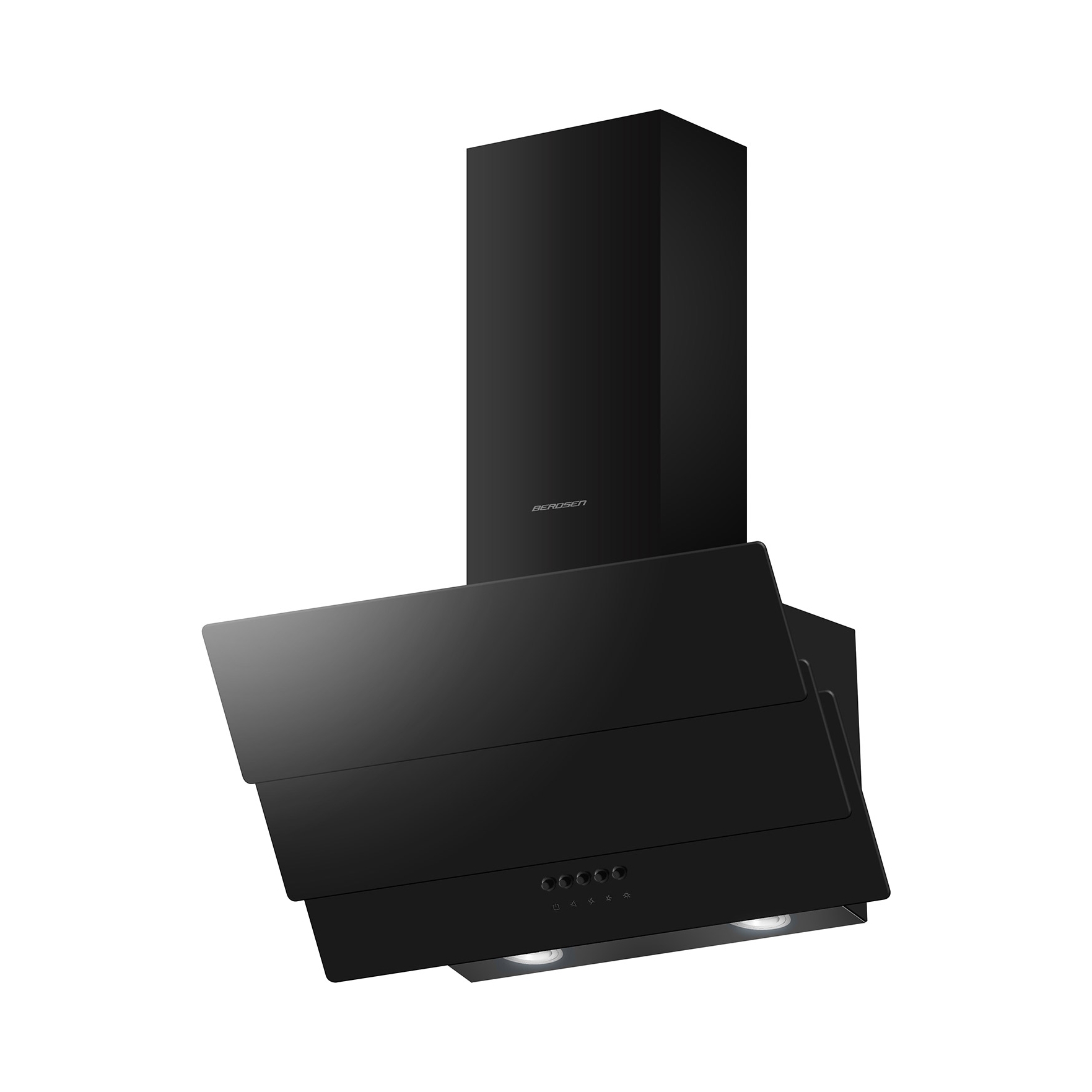 Okap kuchenny kominowy 60 cm Berdsen BT-212 czarny