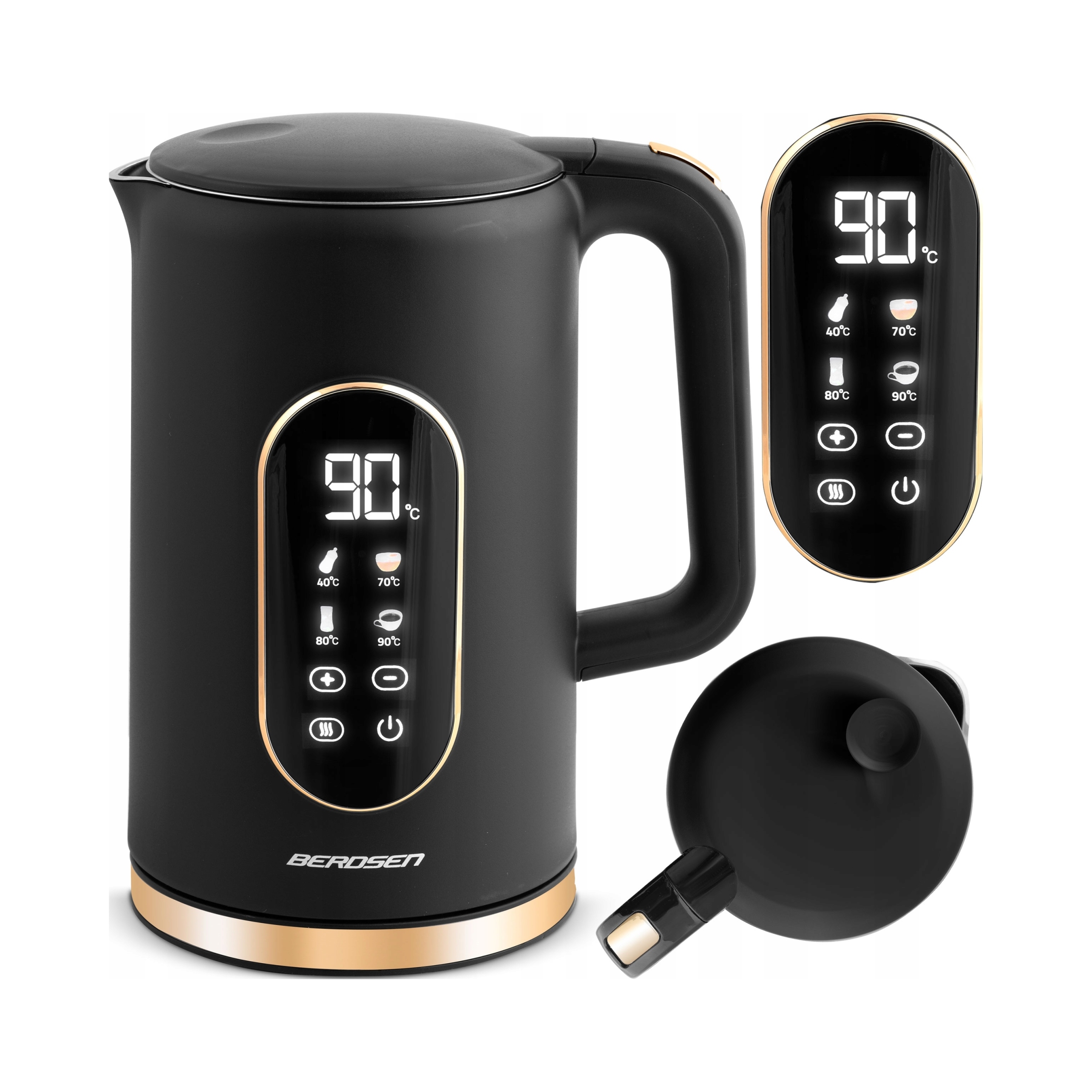 Elektrická Konvice S Regulací Teploty 2200 W Dotykový Panel 1,7 L Berdsen