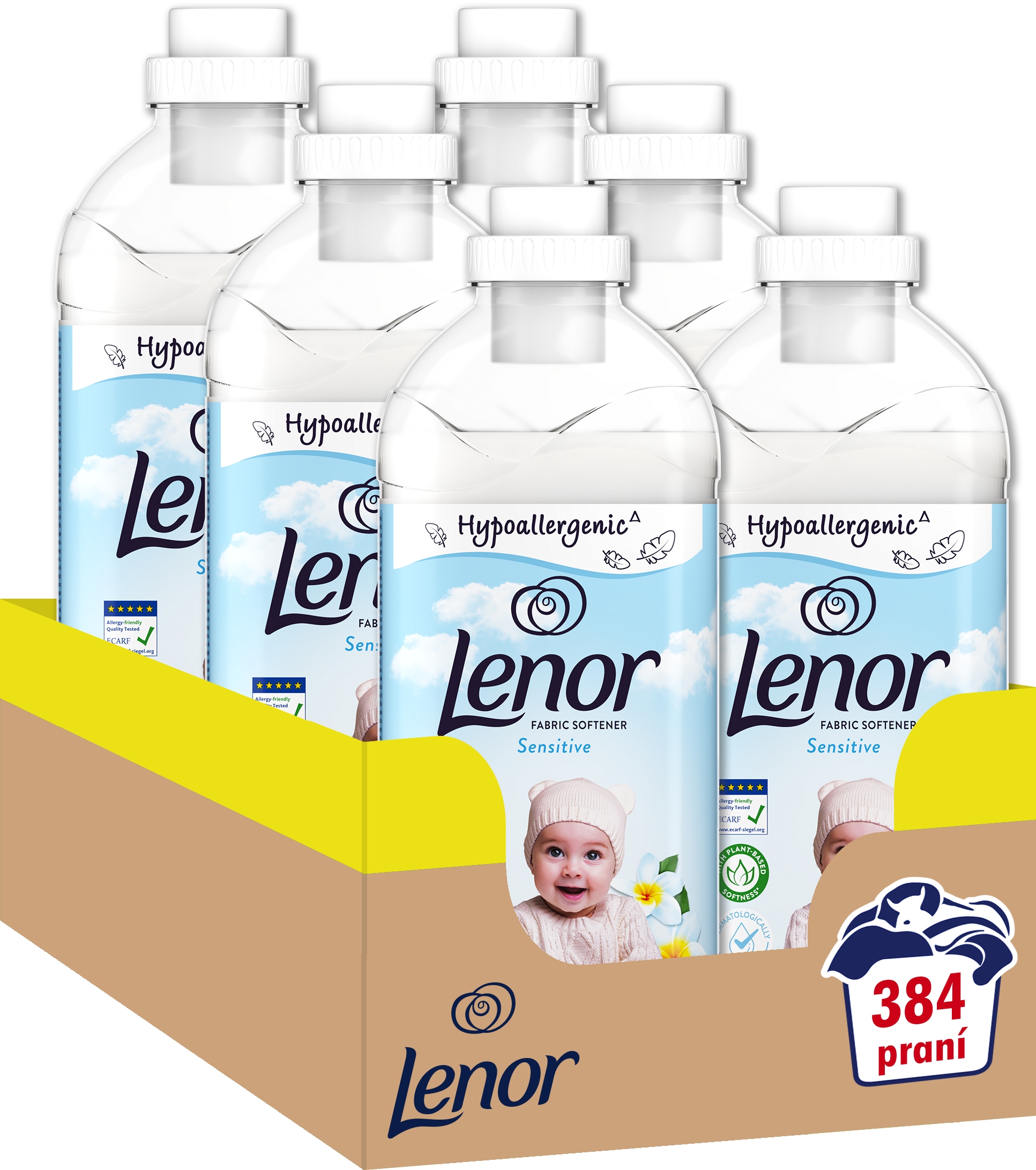 Levně Lenor Aviváž Sensitive 384 praní