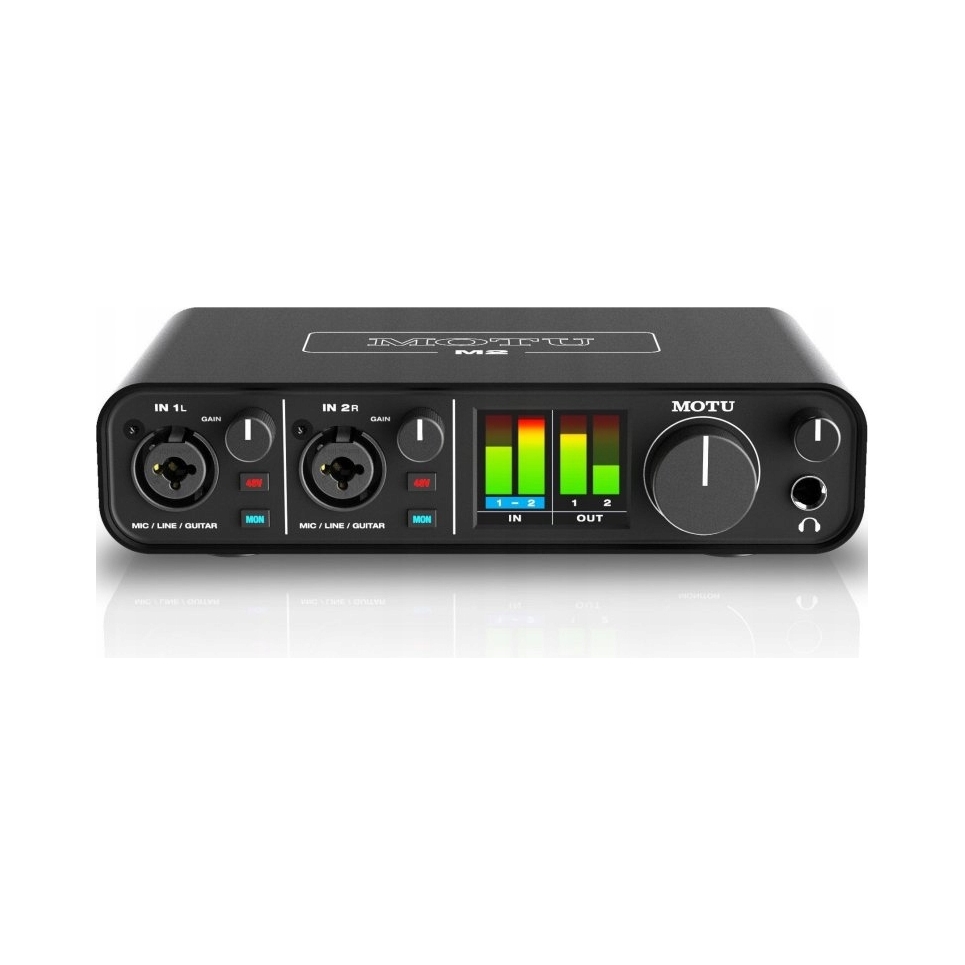Interfejs audio MOTU M4 czarny 4x4 USB z wyświetlaczem LCD