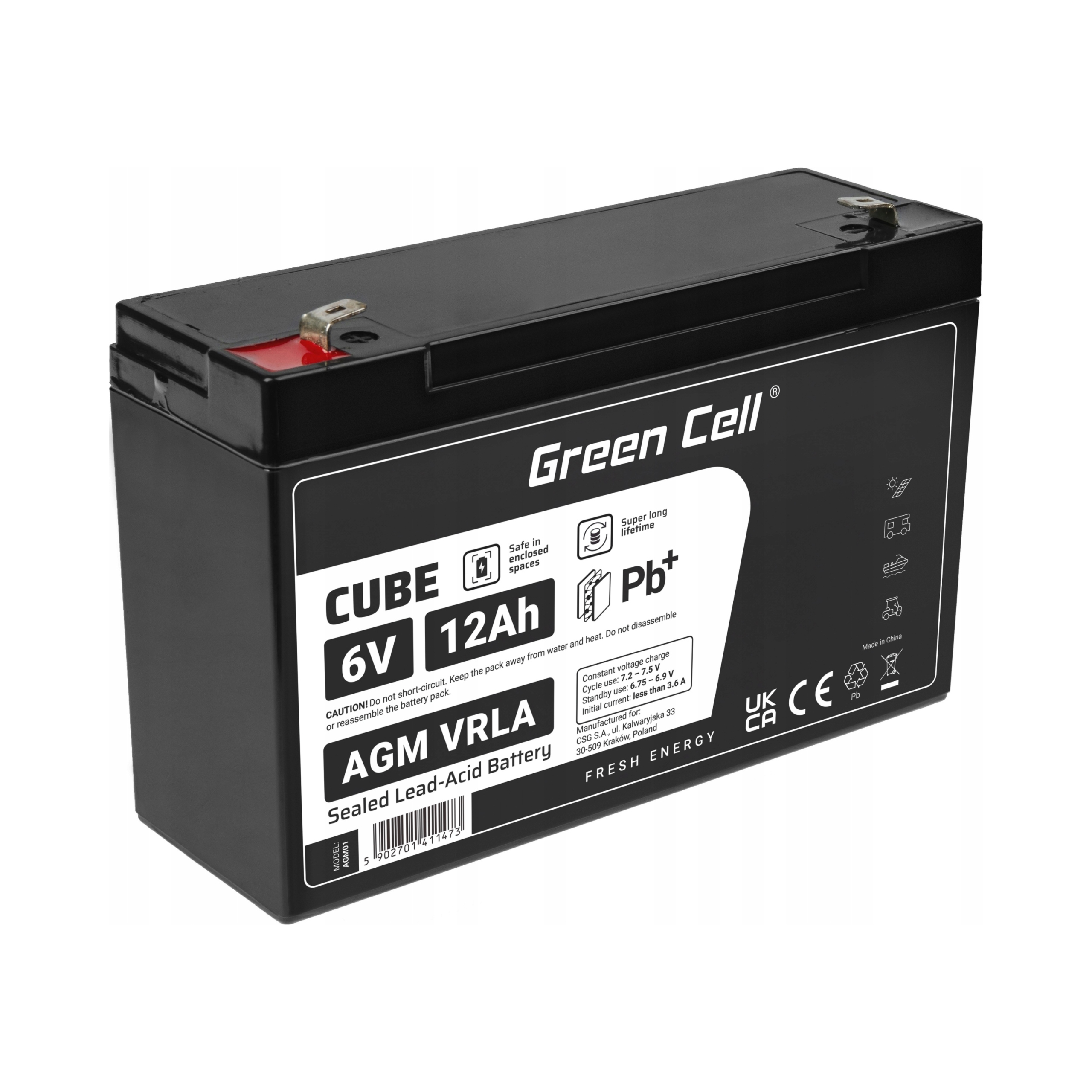 Green Cell Akumulator Agm 6V 12Ah