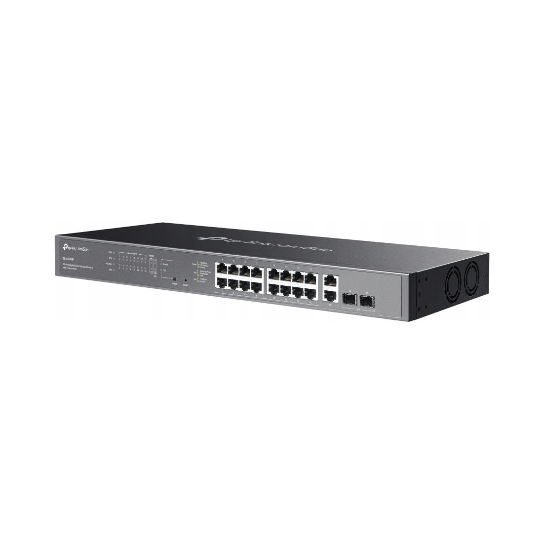 Switch TP-Link ES220GMP 2x GLan, 16x GLan s PoE+, 2x Spf combo, 250W, 19",