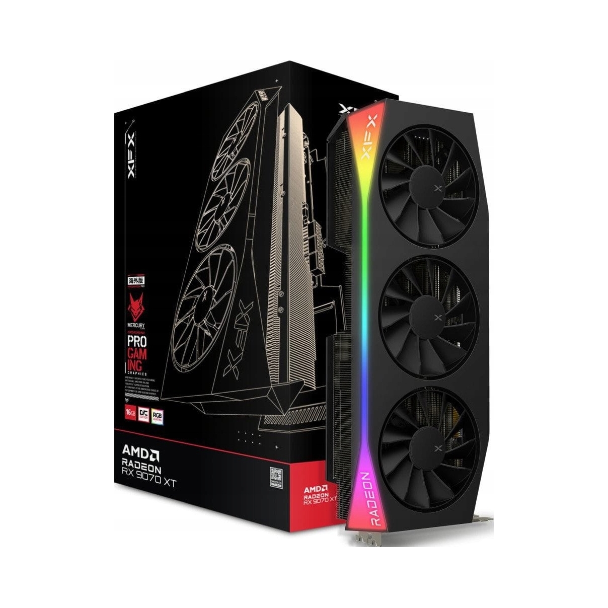 Karta graficzna XFX Mercury Radeon RX 9070 XT 16 GB