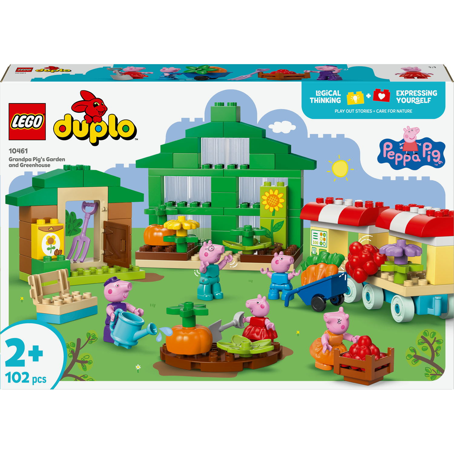 Lego Duplo Ogród i szklarnia dziadka Świnki 10461 Świnka Peppa