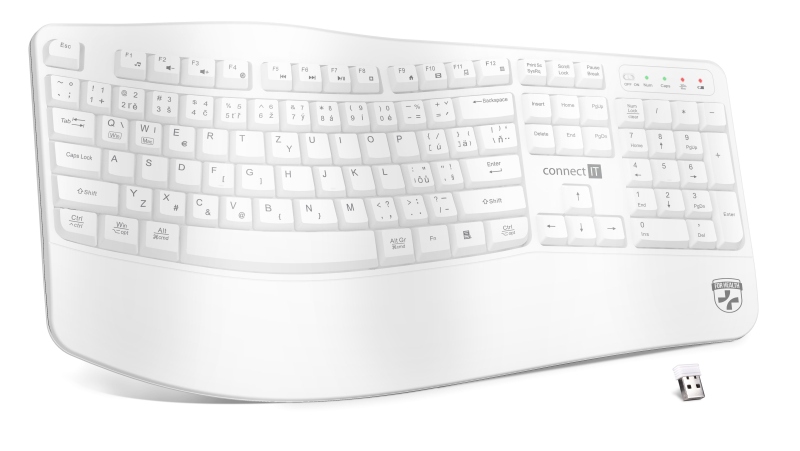ConnectIT For Health ErgoOffice White Cz+sk (CKB-2815-CS), bílá