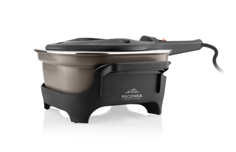 Elektrický pečicí hrnec Eta Pečenka Ceramic Natura 0133 900051 šedý