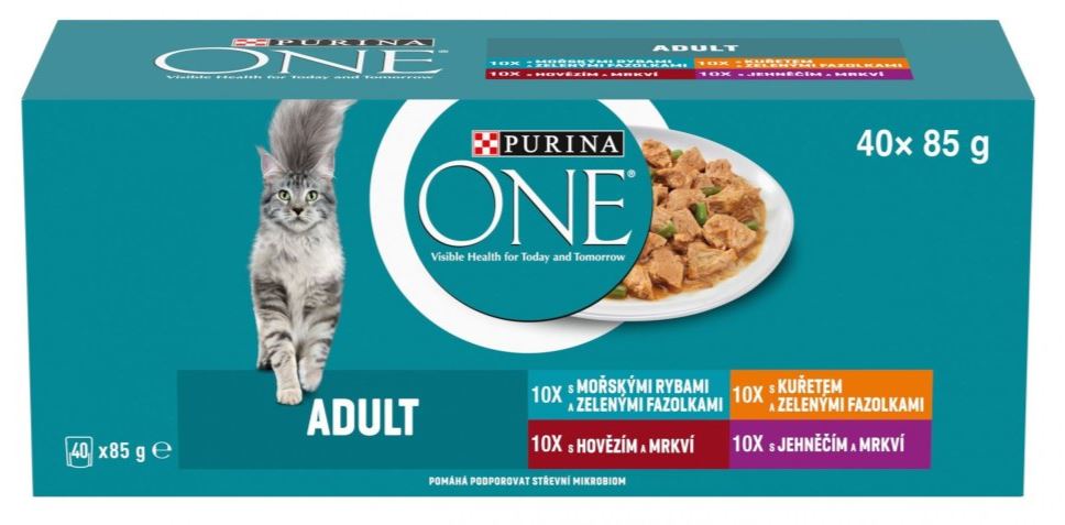 Levně Purina One Adult Fileciki mix chutí 40x85 g