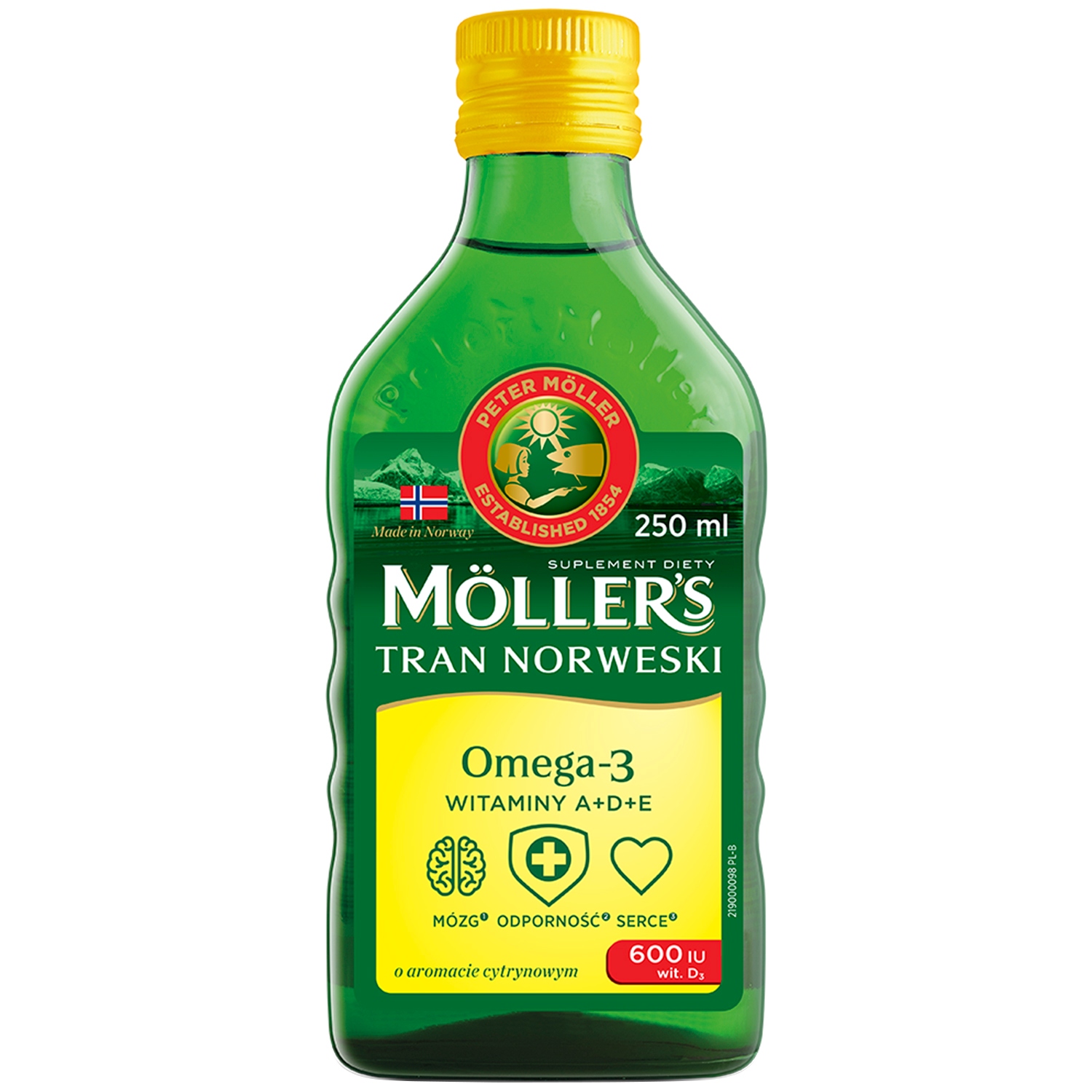 Moller's Tran норвежская лимонная жидкость 250 мл