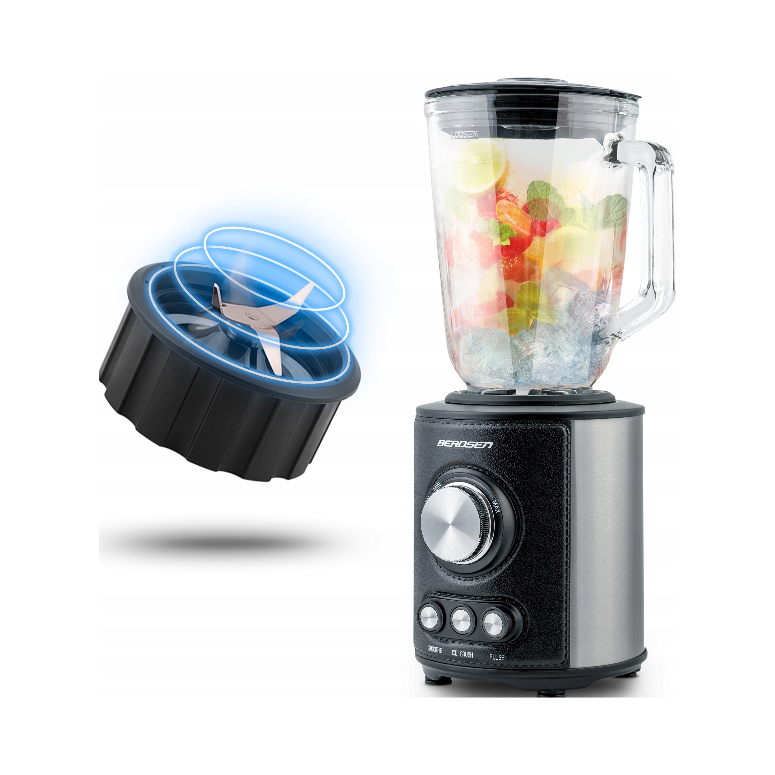 Berdsen 375100 Stolní mixér BD-751 800 W 1,5 l – černý