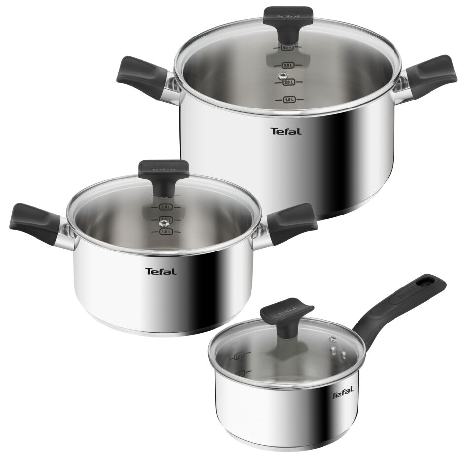 Súprava hrncov Tefal Delicious nerezová oceľ 6 ks