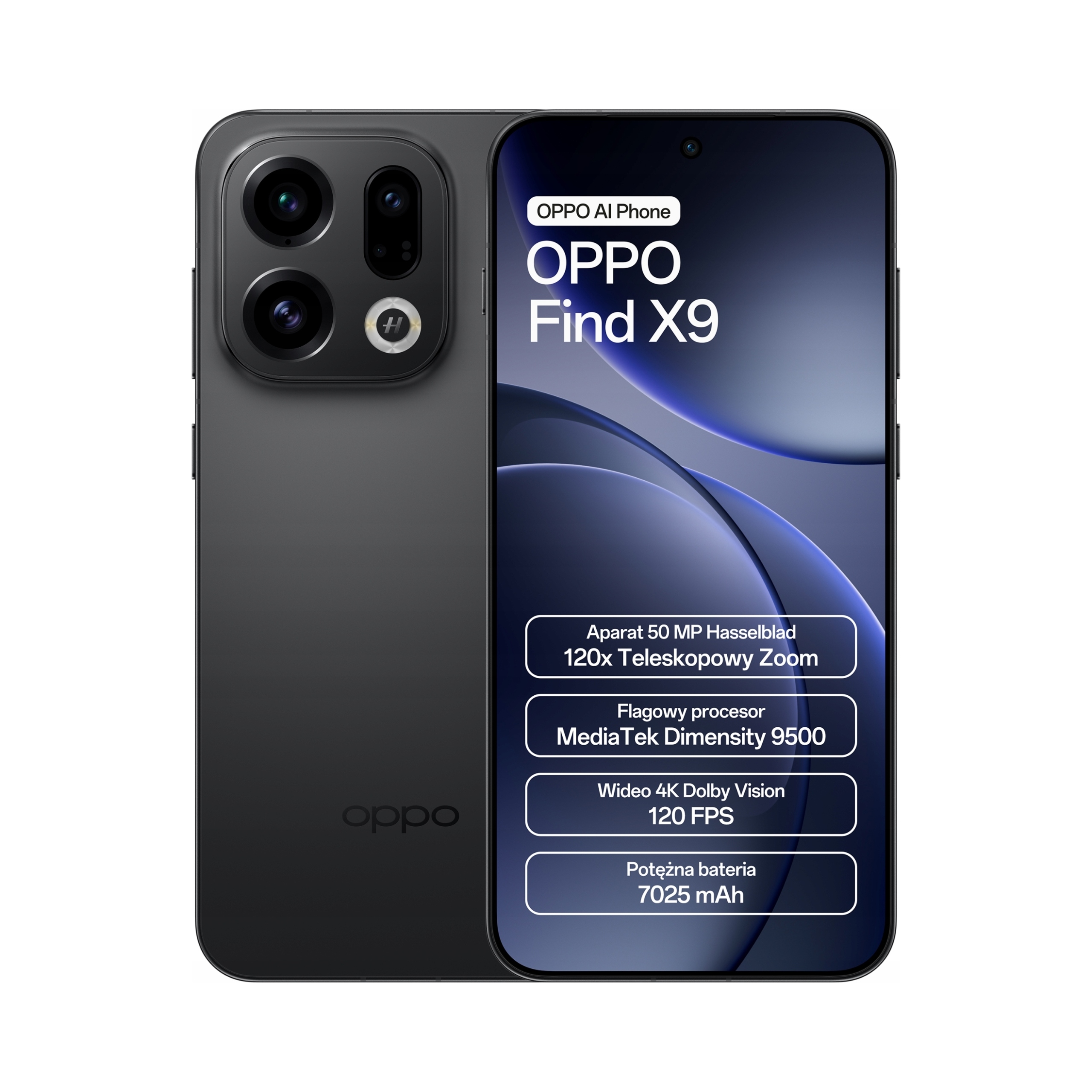 Smartfón Oppo Find X9 12/512GB Ai 6,59" 120Hz 50Mpix Čierny