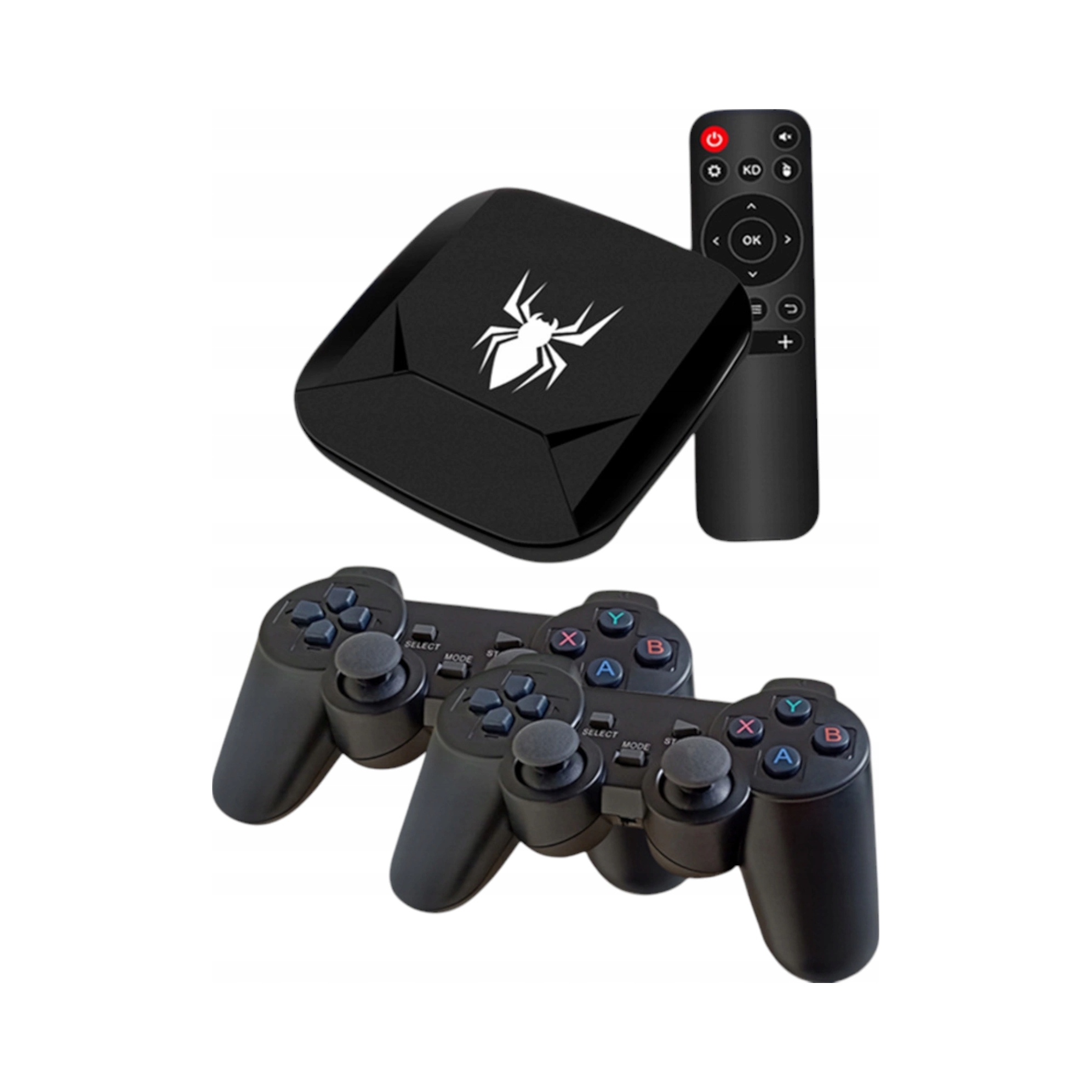 Konsola retro 2 pady gra telewizyjna pilot Android TV gry seriale HDMI 4K