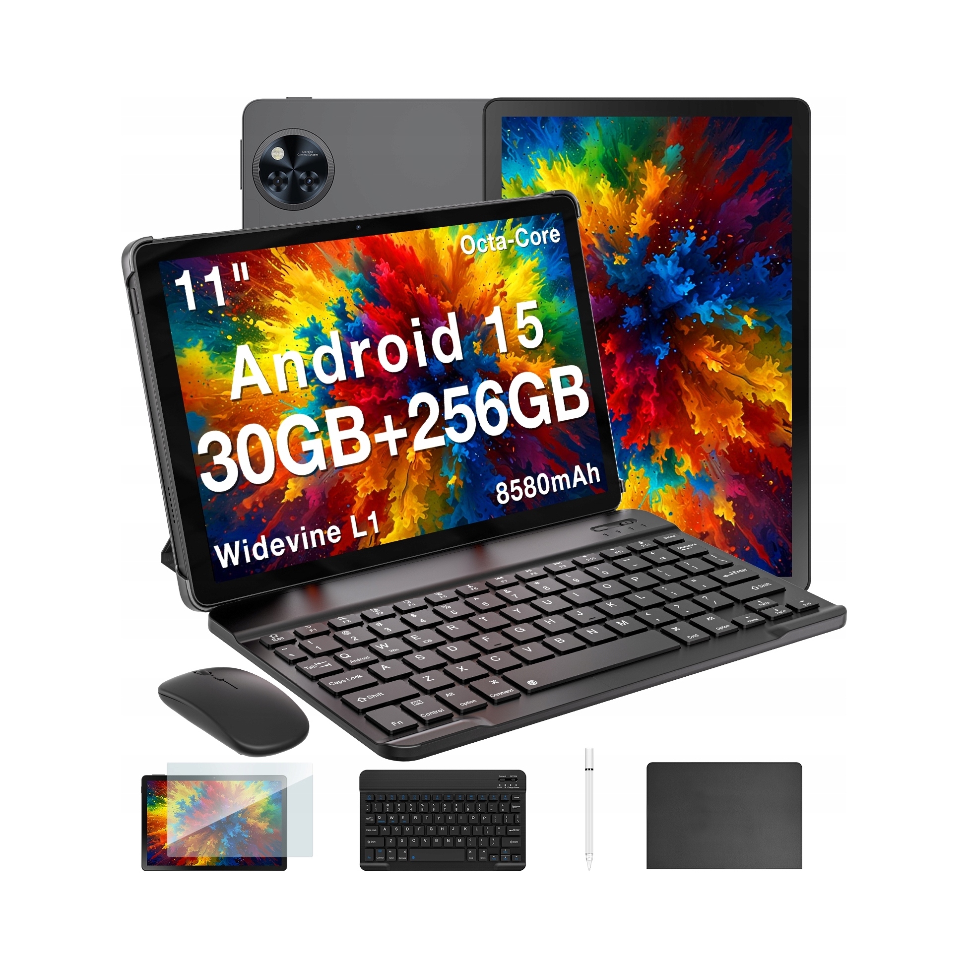 Tablet Doogee U11PRO Android 15, 11" displej, 30 Gb Ram 256 Gb úložiště, baterie 8580 mAh, 13MP fotoaparát, 90Hz, Otg, Wifi 6, Bt 5.