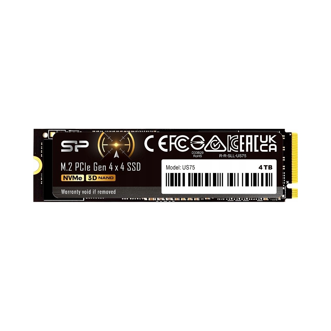 Ssd Silicon Power US75 4TB M.2 Gen4 NVMe 7000/6500 MB/s (SP04KGBP44US7505)