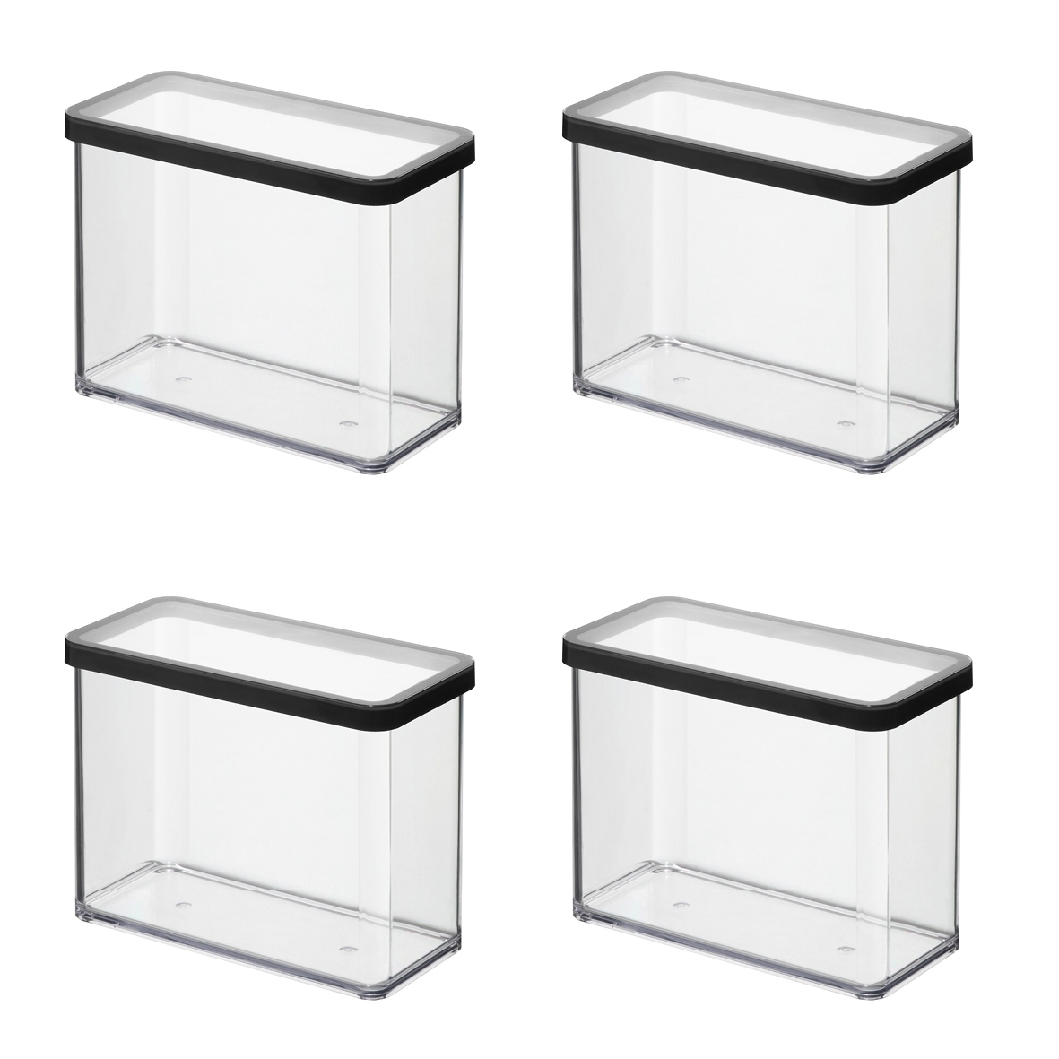 Rotho Set Loft černý 4x2,1L