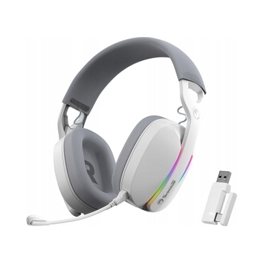 Sluchátka Marvo Pulz 70W Bt 5.0 2,4 GHz, Tri-Mode, bílá