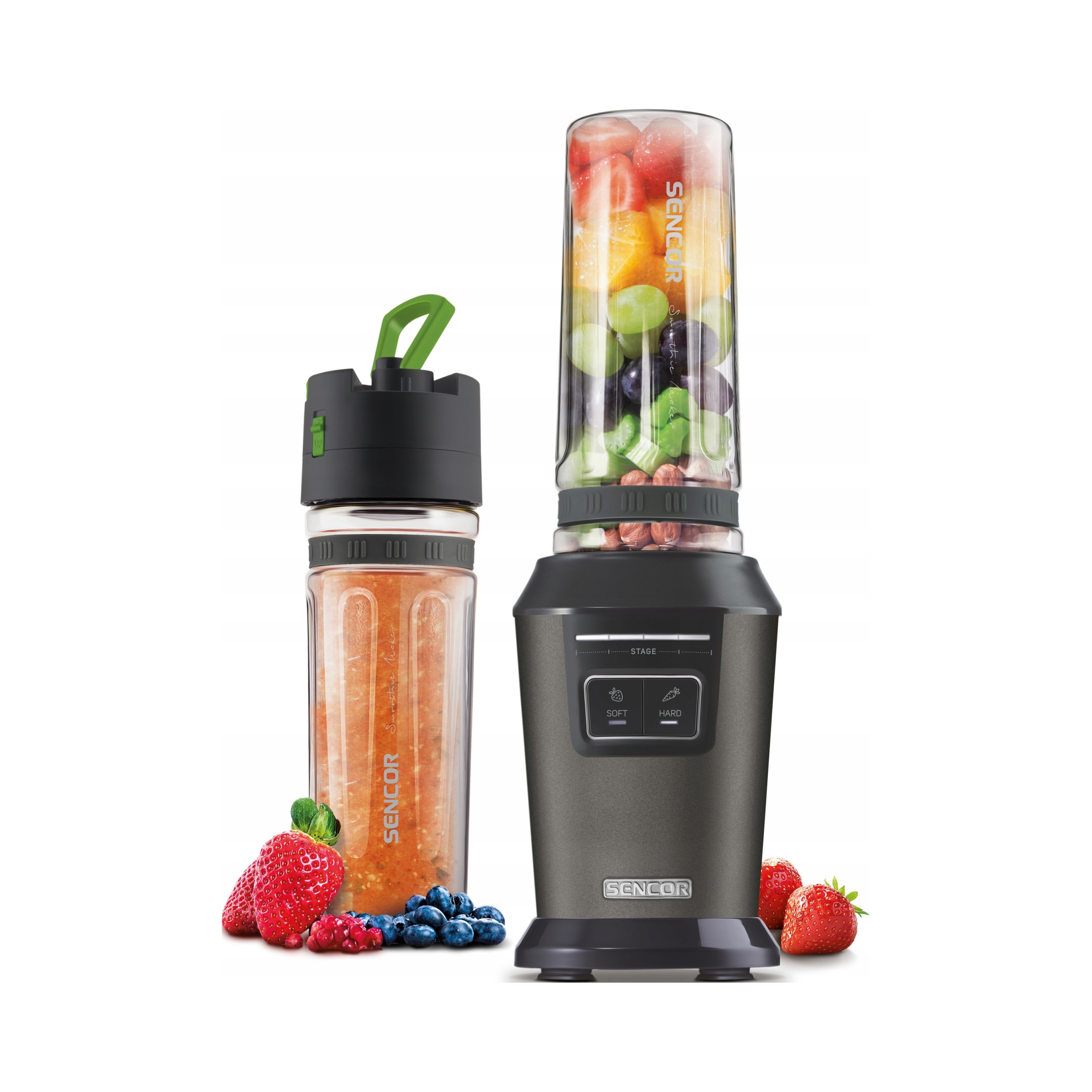 Smoothie blender kielichowy czarny Sencor Sbl 7178BK 2 butelki 0,6 l