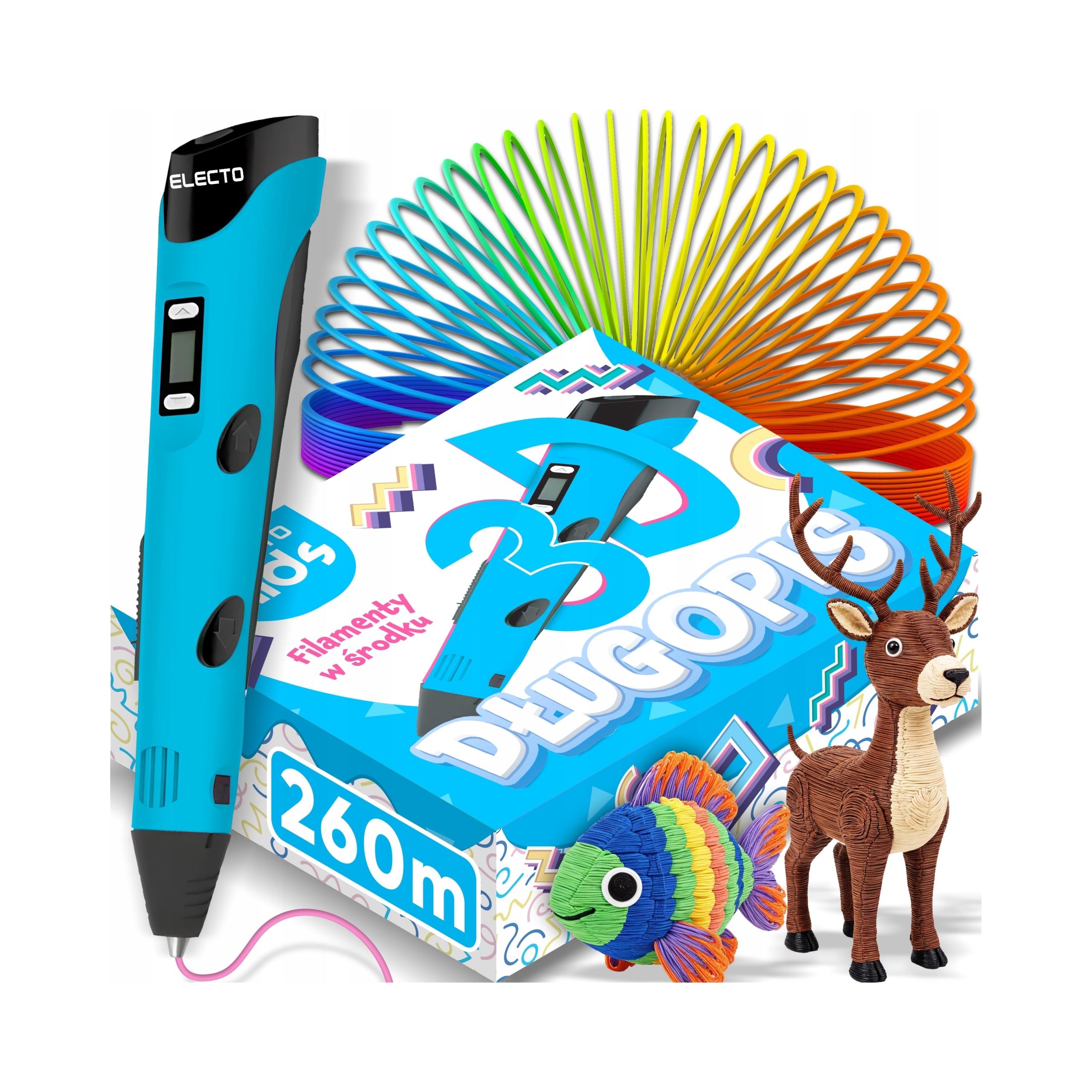 Długopis 3D Electo Drukarka 3D Filament 260m Do Długopisu 3D Wkład