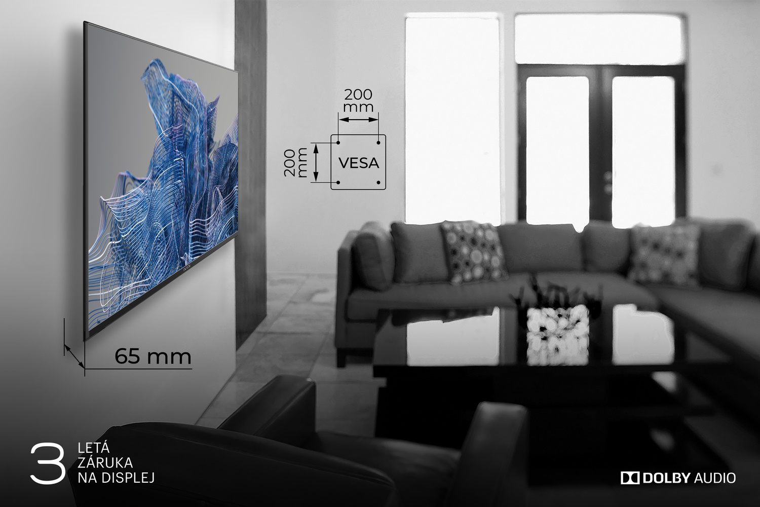 Telewizor KIVI 40F740NB 40" LED AndroidTV WiFi FULL HD SMART Kod producenta 40F740NB