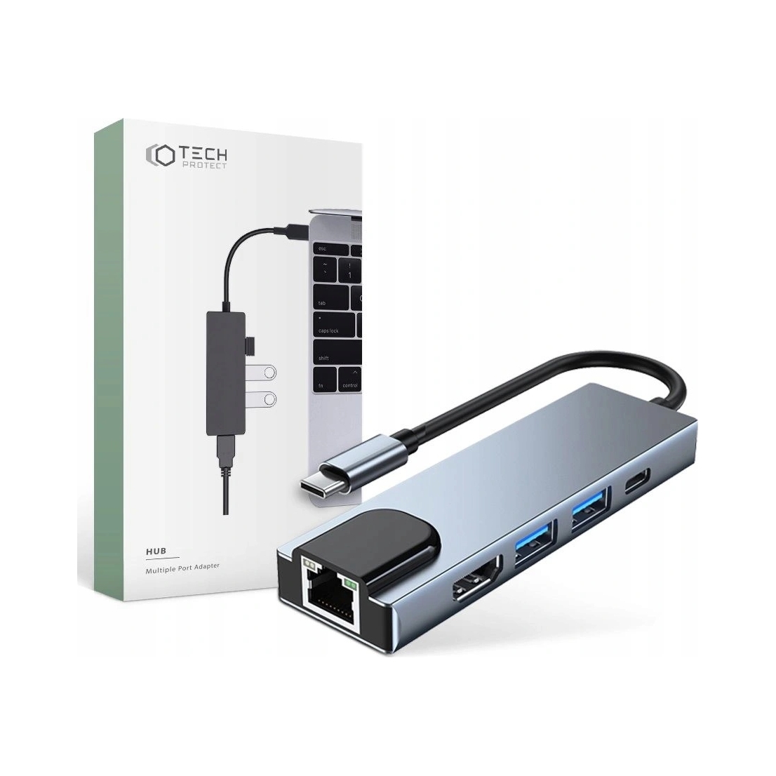 Adapter Tech-Protect Laptop USB-A/USB-C/HDMI/LAN