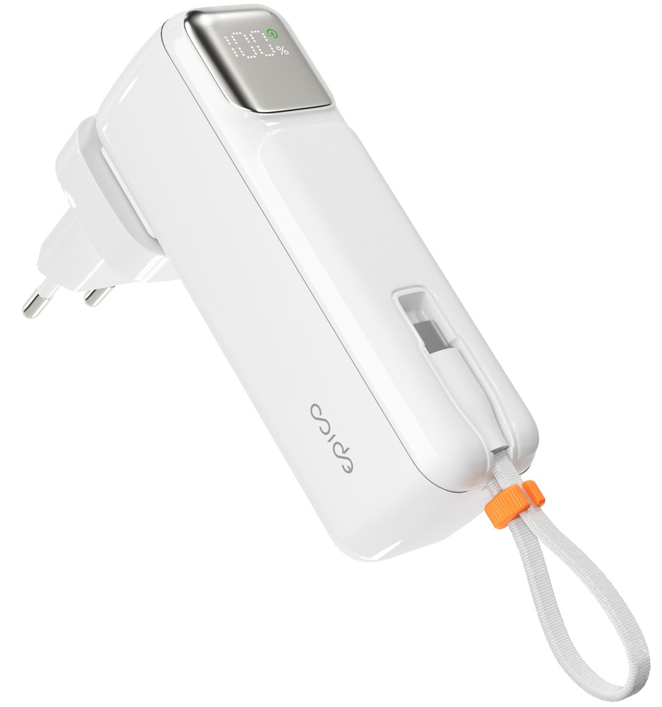 UltraPack 2v1 5000mAh Mag+ cestovní powerbanka a síťový adaptér ET30 bílá