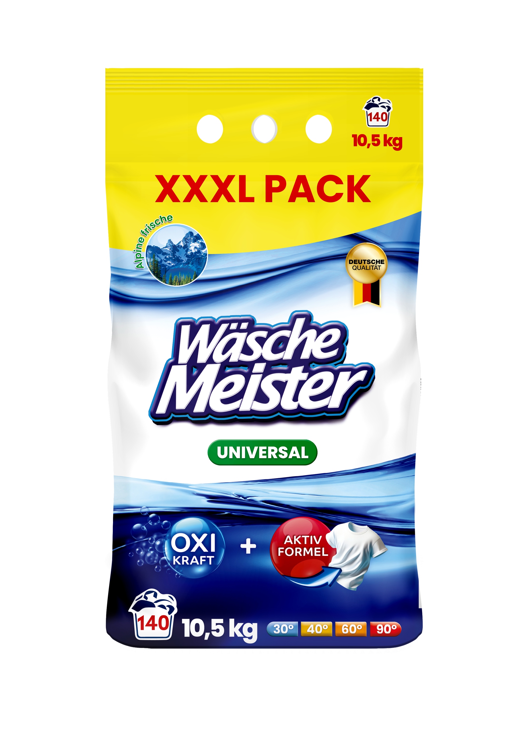 Levně Waschemeister univerzální prací prášek 10,5 kg na 140 praní (baleno ve