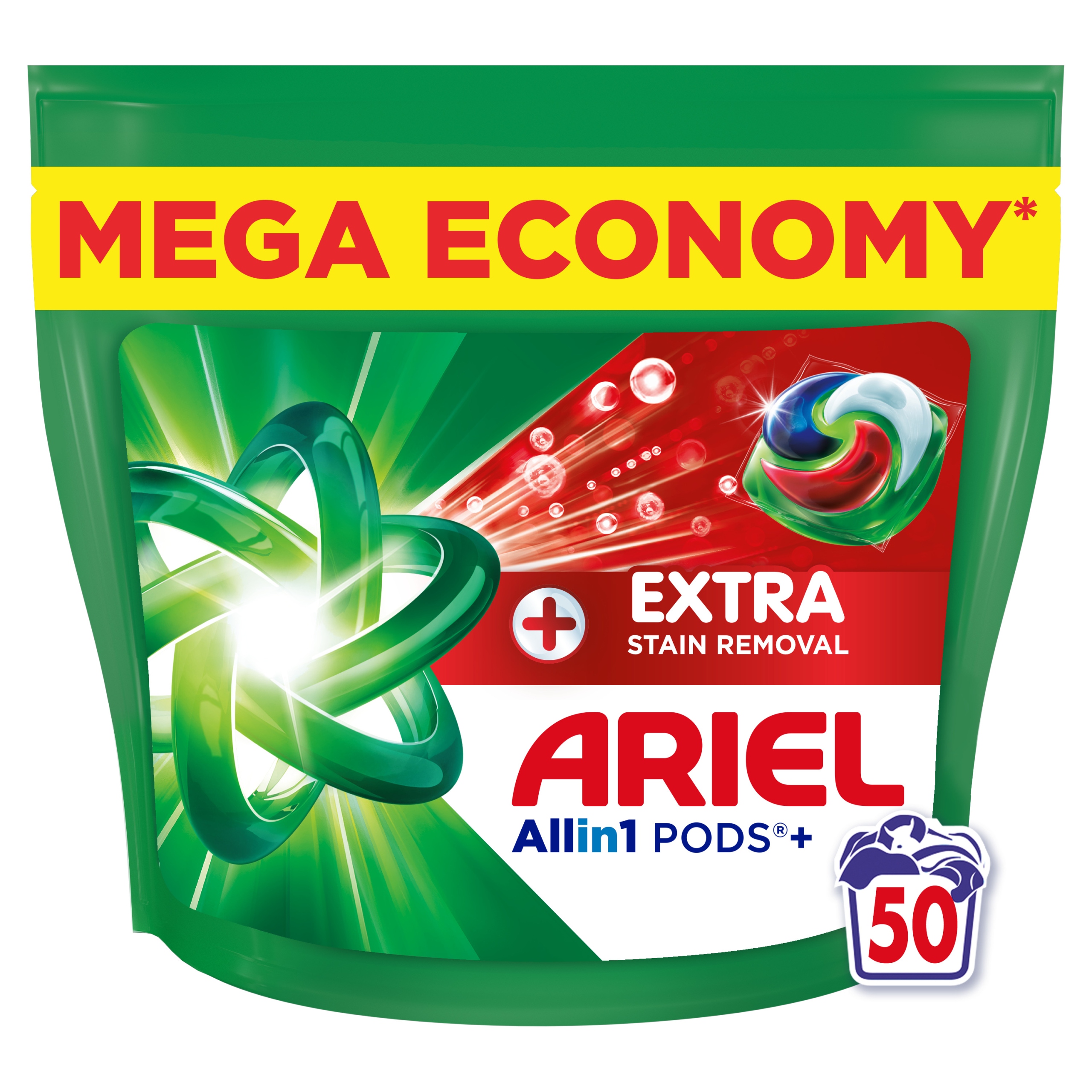 Levně Ariel Extra Clean Allin1 +, kapsle na praní, 50 praní