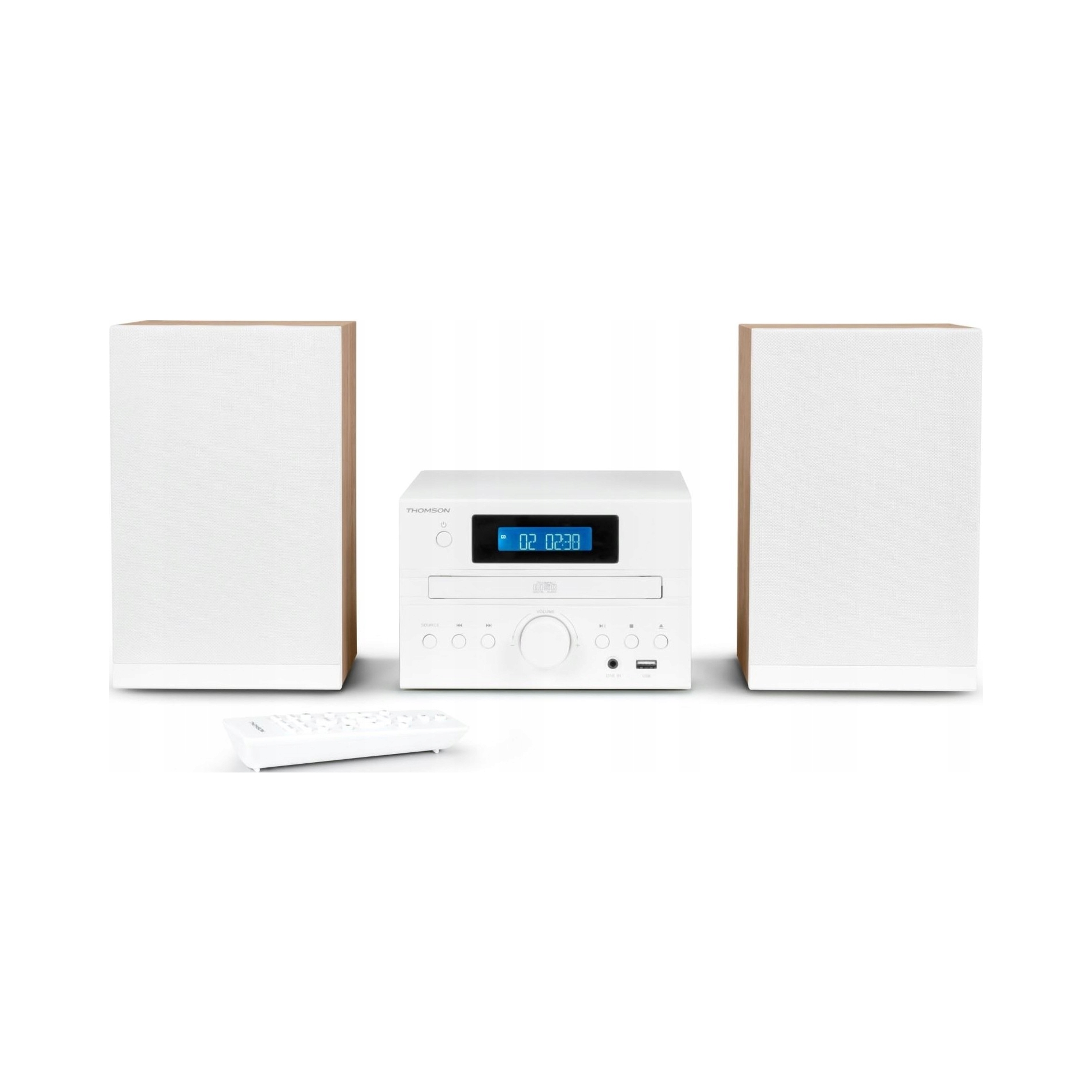 Thomson Mini Wieża Cosy Bluetooth Bass Boost CD Radio Fm 50W biała