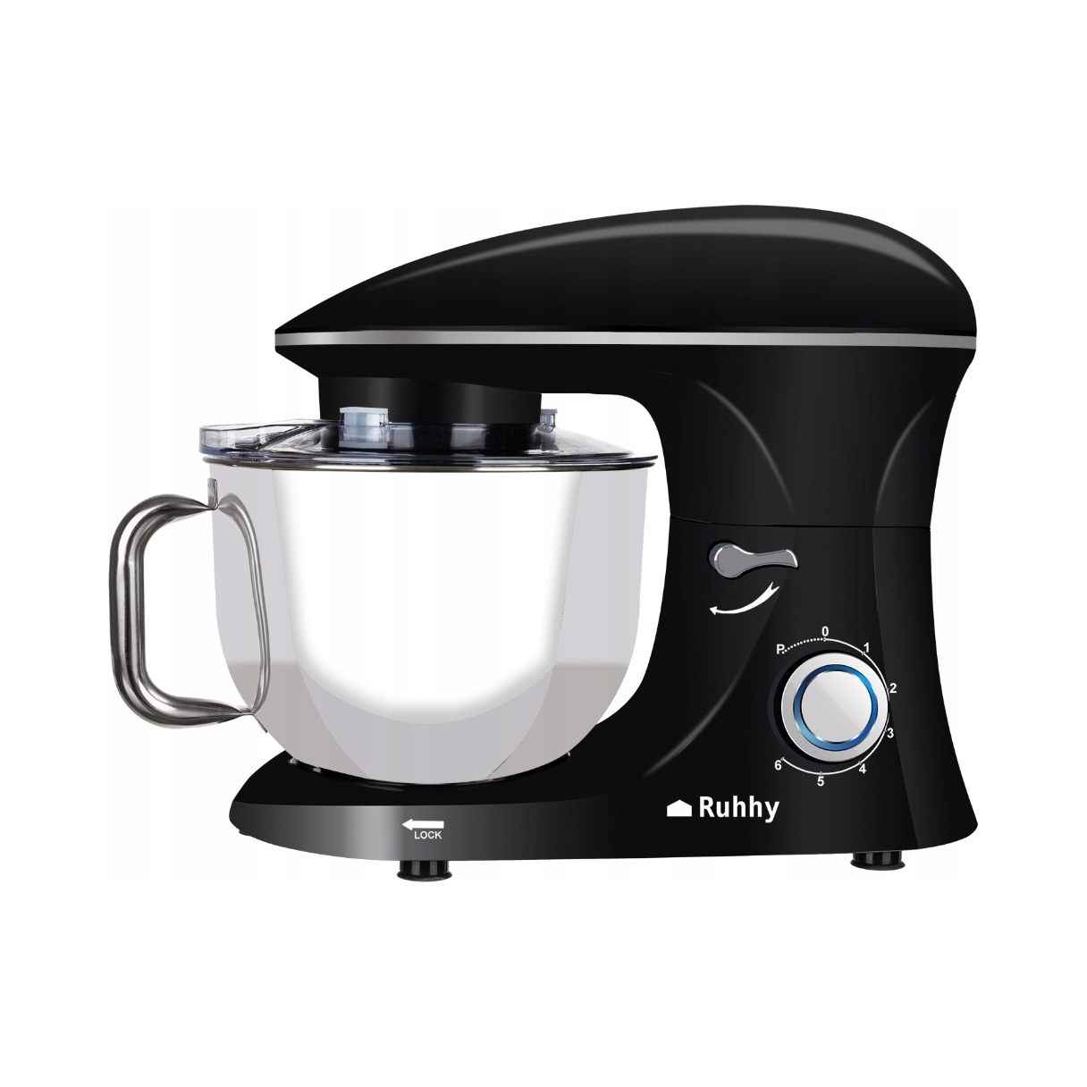 Planetární kuchyňský robot 1500 W černý 6,2 l 6 rychlostí