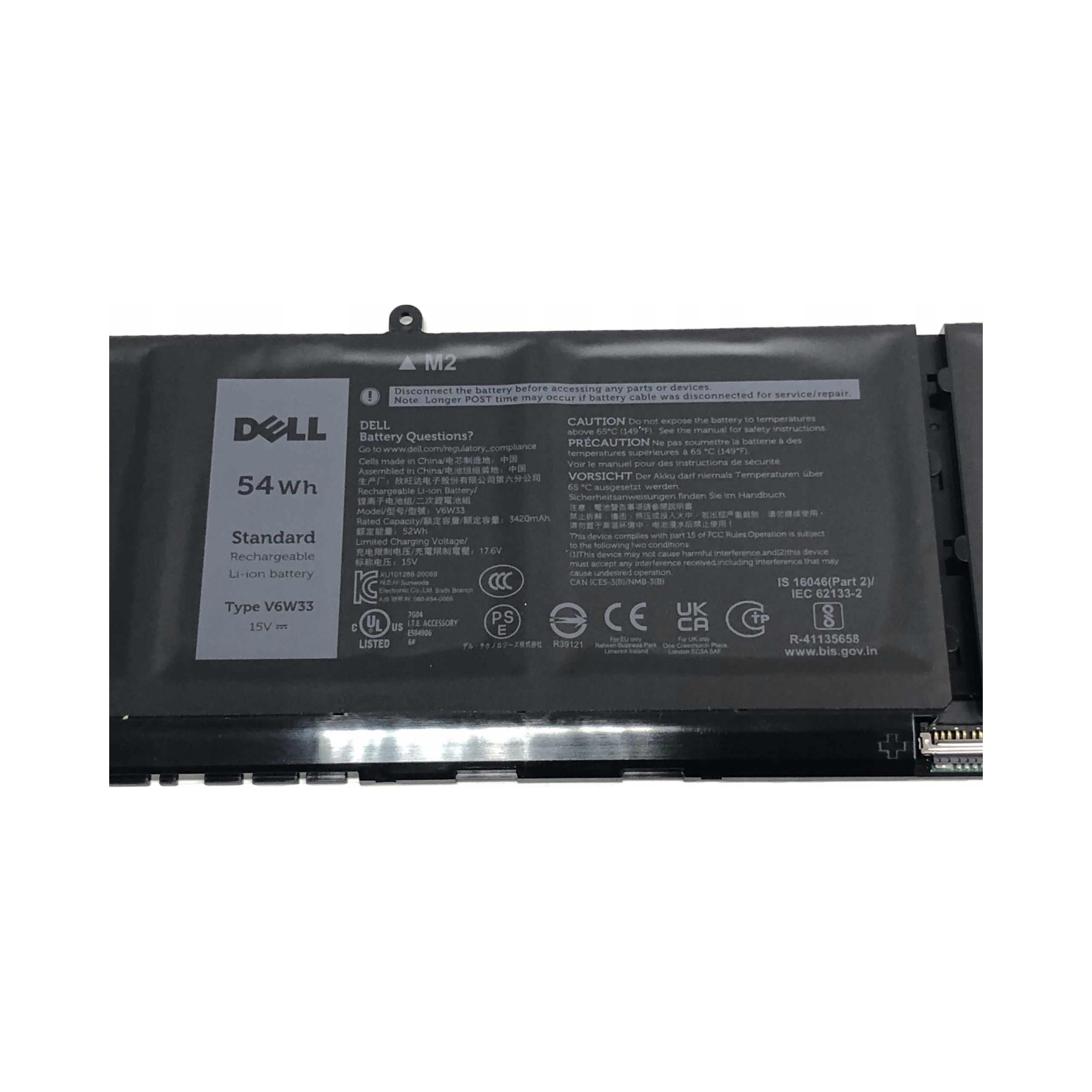 Originálna batéria Dell 54Wh 4článková V6W33 XDY9K XPHX8