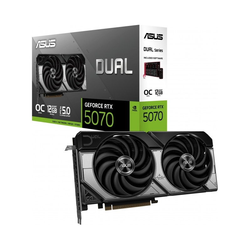 Grafická karta Nvidia Asus Geforce Rtx 5070 Dual Oc 12GB GDDR7 DLSS4