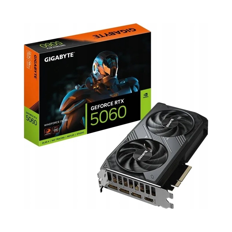 Grafická karta Gigabyte Geforce Rtx 5060 Windforce Oc 8GB GDDR7 DLSS4