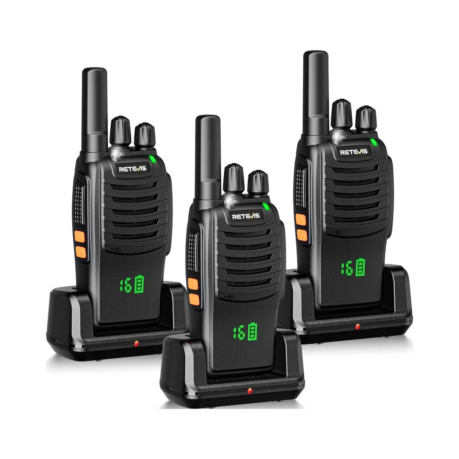 Retevis H777H Vysílačka, PMR446 vysílačky, 3 Km, 16 kanálů, Vox, Led