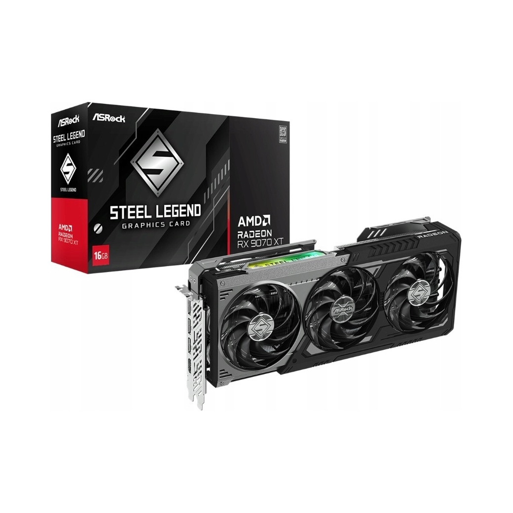Karta graficzna Amd ASRock Radeon Rx 9070 Xt Steel Legend Dark 16GB GDDR6
