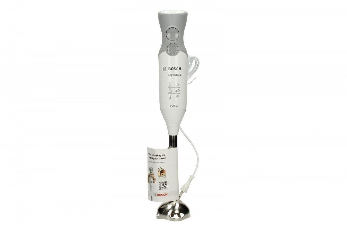 BOSCH Blender Ręczny ErgoMixx 600W Stalowy Nóż 2 Prędkości Biało-Szary — miniatura 10
