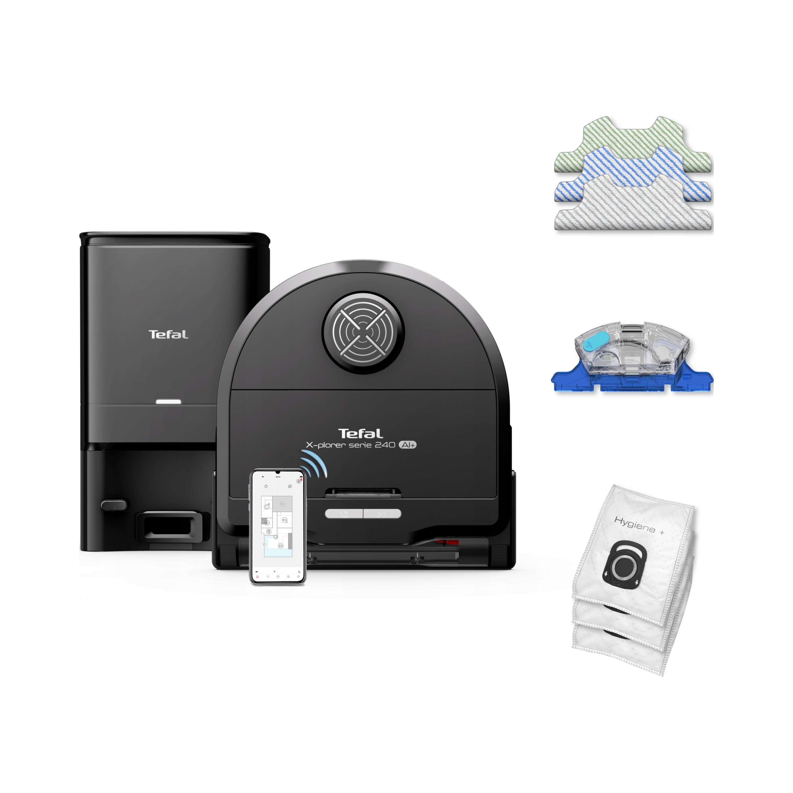 Robot sprzątający Tefal X-plorer S240+ Ai stacja mopowanie