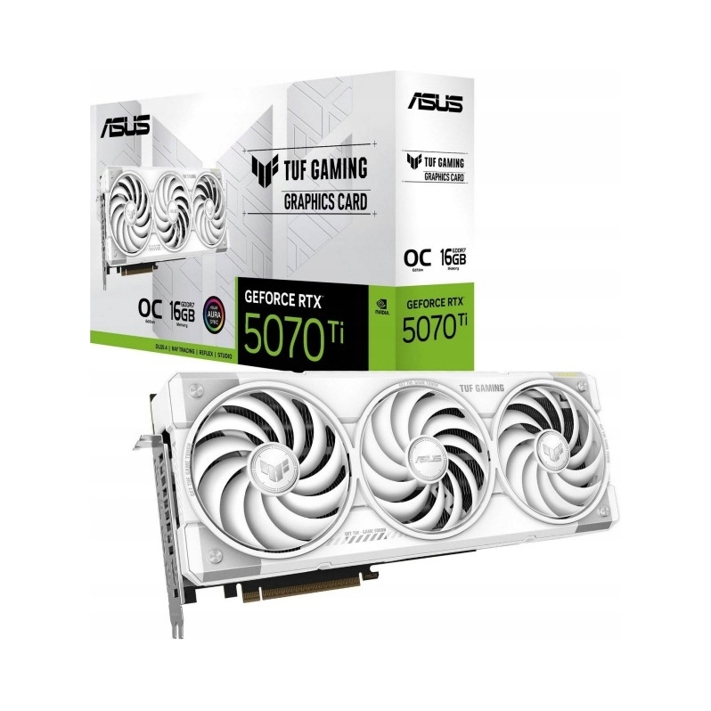 Karta graficzna Asus GeForce Rtx 5070 Ti Tuf Gaming White Oc 16GB GDDR7