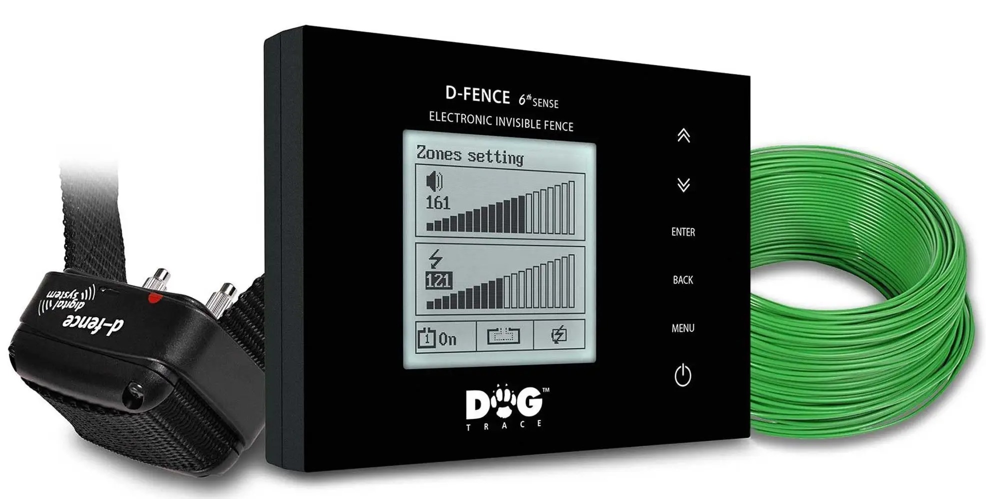 Nematoma tvora šunims DogTrace d-fence 202 juoda su kabeliu
