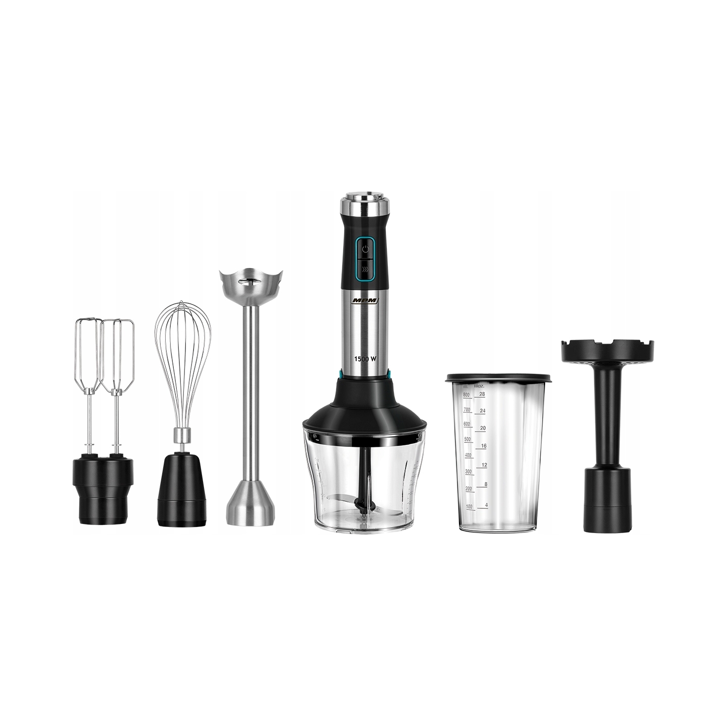 Blender ręczny Mpm MBL-42M 1500 W czarny zestaw