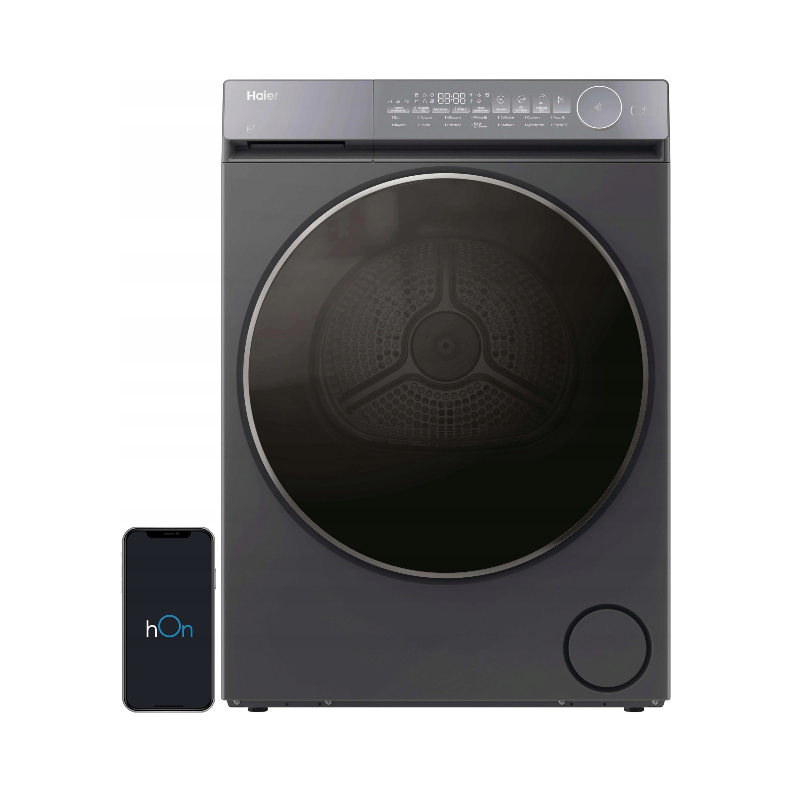 2X Suszarka Haier X7 MHDE90-C367GU1 z pompą ciepła 9kg szara 59.5 cm