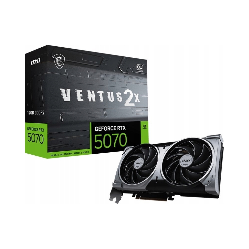 Grafická karta Msi Geforce Rtx 5070 Ventus 2X Oc 12GB GDDR7 3xDP 1xHDMI