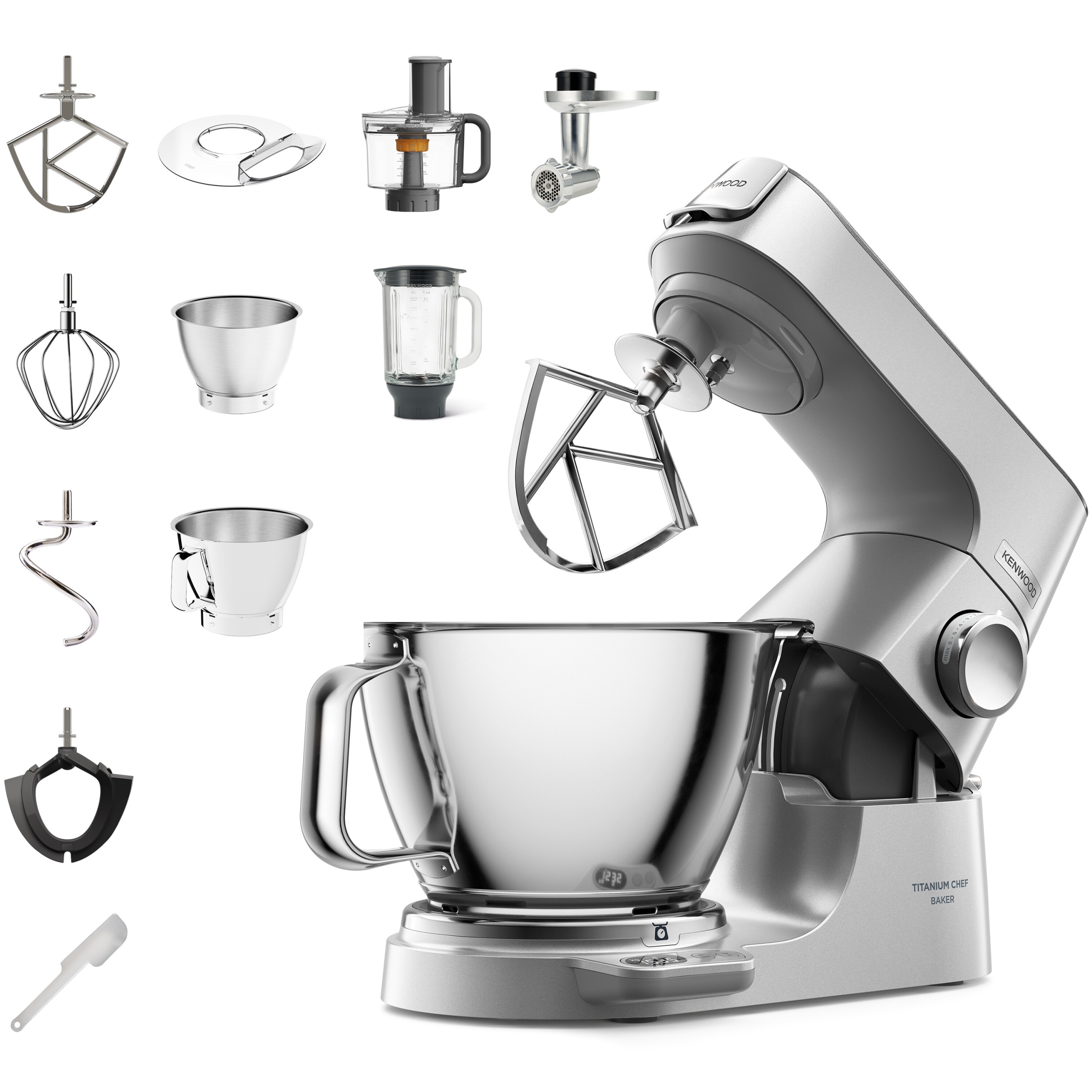 Robot kuchenny Kenwood Titanium Chef Baker Kvc 85.594SI 1200W srebrny